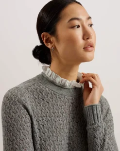 Naisten Neule, HOLINA Vaaleanharmaa><noscript><img width=