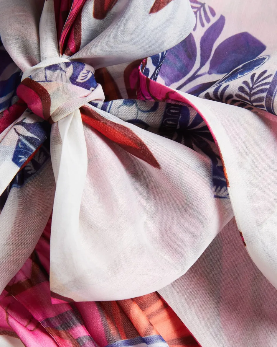 Naisten Toppi, AKAKI Organza printed Tie Neck Top>Ted Baker Hot