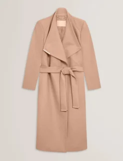 naisten villakangastakki, ROSE MID LENGHT BELTED WOOL COAT><noscript><img width=
