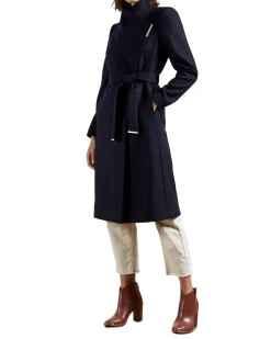 Naisten Villakangastakki, Rose Midi Wool Wrap Coat>Ted Baker