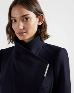 Naisten Villakangastakki, Rose Midi Wool Wrap Coat><noscript><img width=