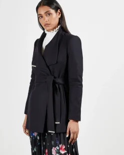 Naisten Villakangastakki, Rosess Short Wool Wrap Coat>Ted Baker Online