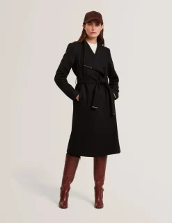 naisten villakangastakki, ROSE MID LENGHT BELTED WOOL COAT>Ted Baker Online