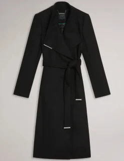 naisten villakangastakki, ROSE MID LENGHT BELTED WOOL COAT><noscript><img width=