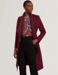 Rose Mid Length Belted Wool Wrap Coat,>Ted Baker Sale