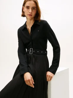 Interlock Mix Media Polo Dress,>Tommy Hilfiger New