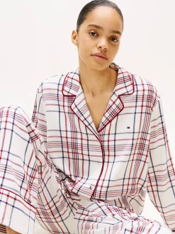 K-gift LS FLNL Shirt Set Slippers naisten pyjama,>Tommy Hilfiger