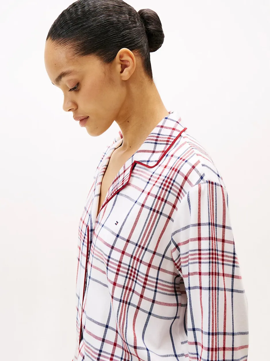 K-gift LS FLNL Shirt Set Slippers naisten pyjama,>Tommy Hilfiger