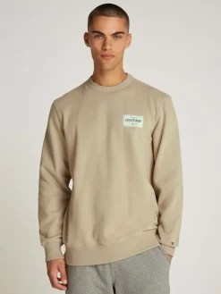miesten collegepusero, MONOTYPE LABEL SWEATSHIRT>Tommy Hilfiger Discount