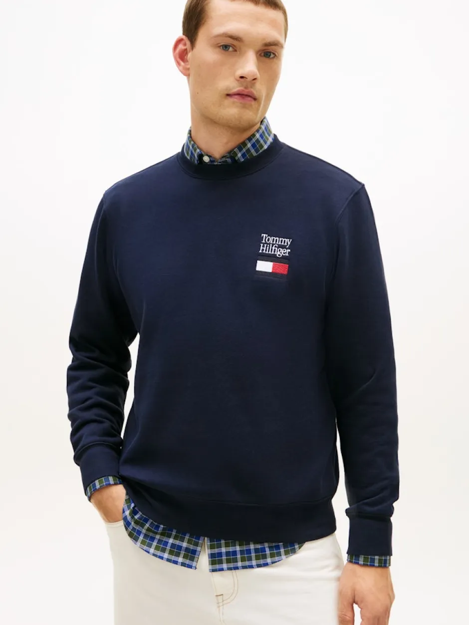 miesten collegepaita Tommy Ebro Flag Sweatshirt,>Tommy Hilfiger New