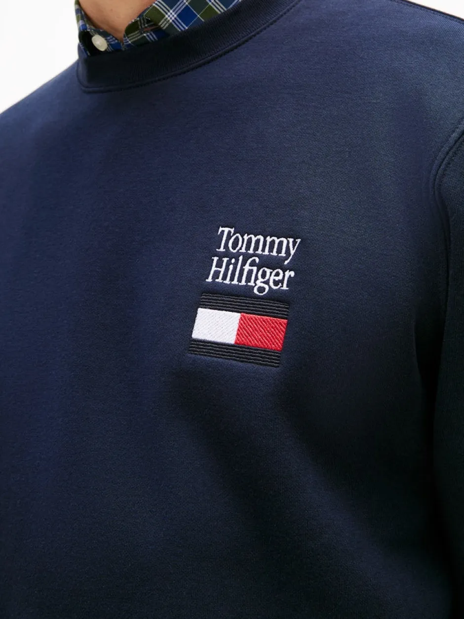 miesten collegepaita Tommy Ebro Flag Sweatshirt,>Tommy Hilfiger New