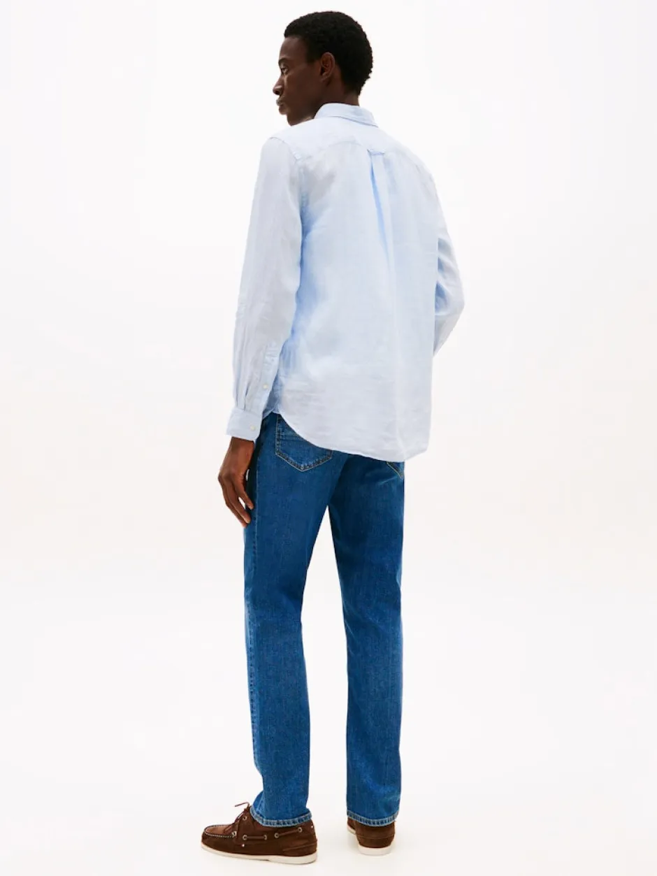 Miesten Kauluspaita, PIGMENT DYED LINEN SOLID>Tommy Hilfiger Sale