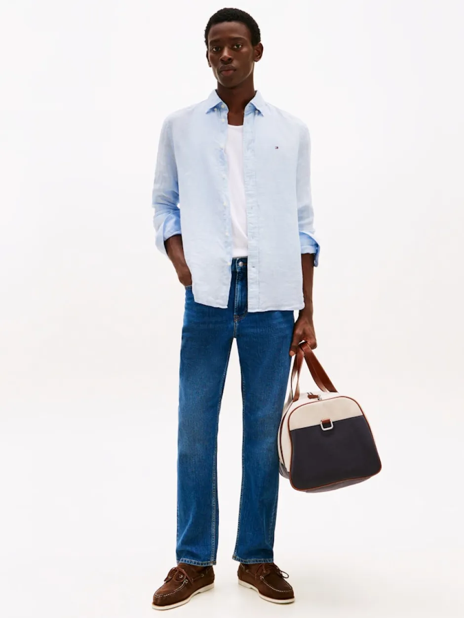 Miesten Kauluspaita, PIGMENT DYED LINEN SOLID>Tommy Hilfiger Sale