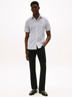 miesten kauluspaita, LINEN BLEND AOP>Tommy Hilfiger