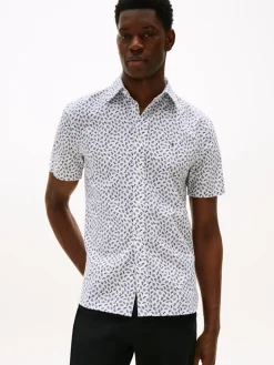 miesten kauluspaita, LINEN BLEND AOP>Tommy Hilfiger