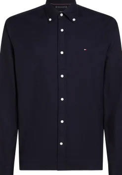Miesten Kauluspaita, FLEX BRUSHED SOLID RF SHIRT>Tommy Hilfiger Outlet