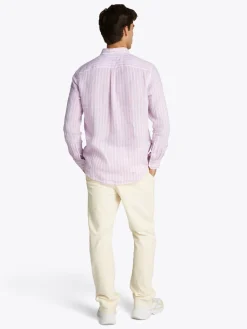 miesten kauluspaita, LINEN ESSENTIAL STRIPE>Tommy Hilfiger Clearance