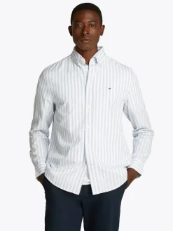 miesten kauluspaita, FLEX POPLIN BOLD STRIPE>Tommy Hilfiger Outlet