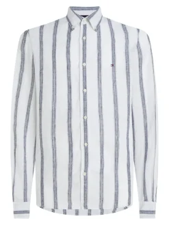 Miesten Kauluspaita, LINEN TRIPLE STRIPE SHIRT><noscript><img width=