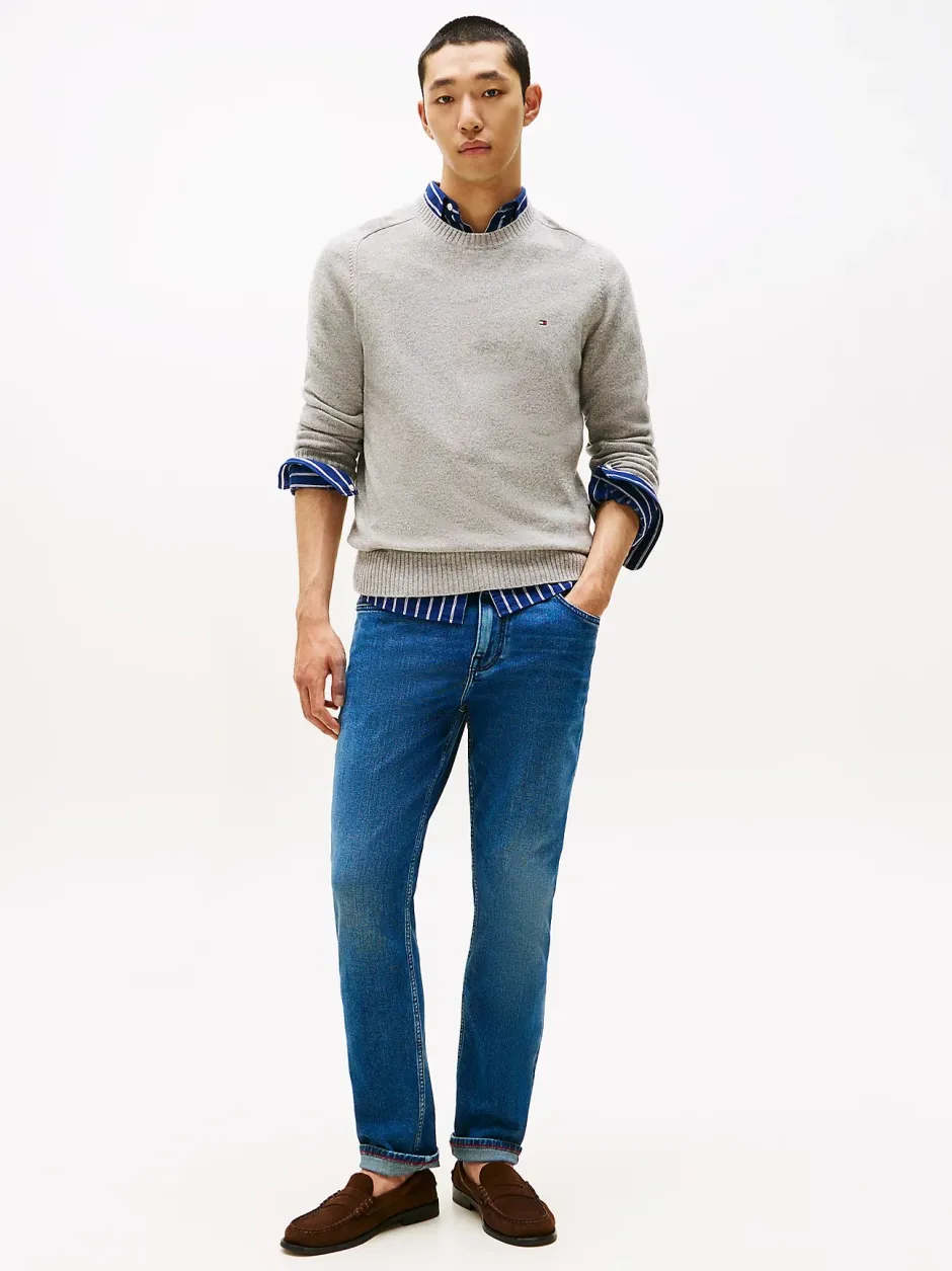 miesten neulepusero, CLAMBSWOOL CREW NECK>Tommy Hilfiger Best