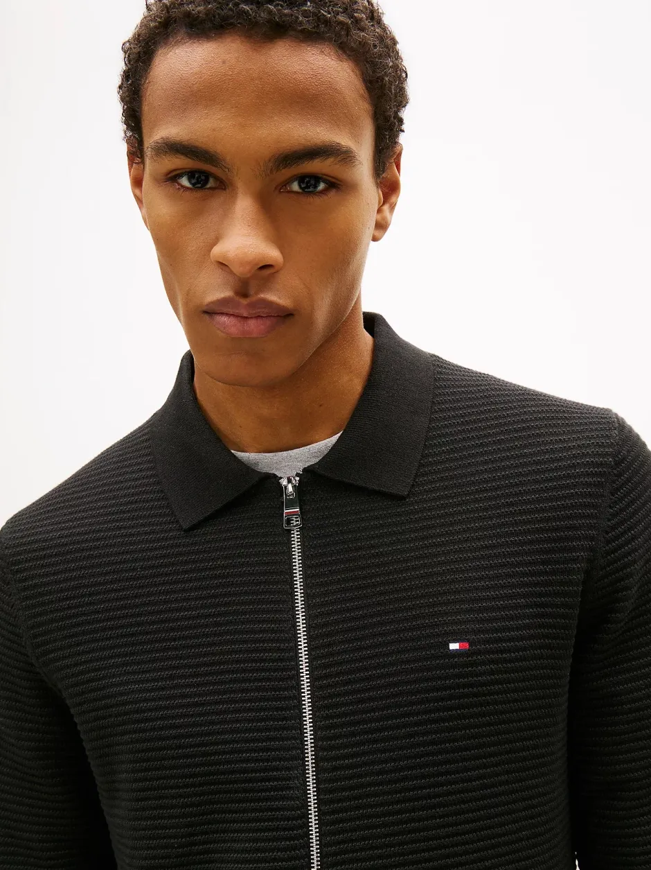 miesten neuletakki Seasonal Structure Zip Thru Polo,>Tommy Hilfiger New