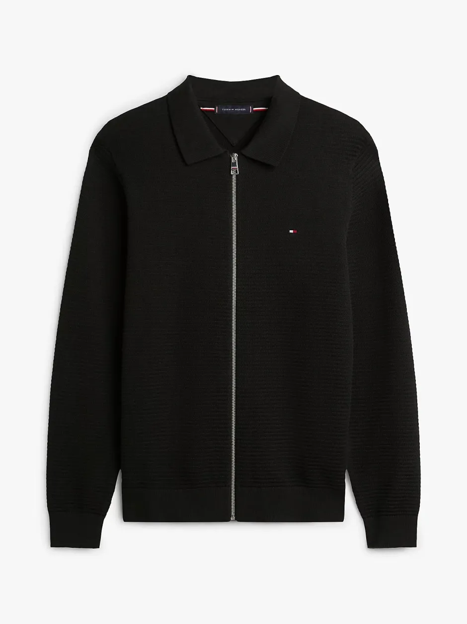 miesten neuletakki Seasonal Structure Zip Thru Polo,>Tommy Hilfiger New