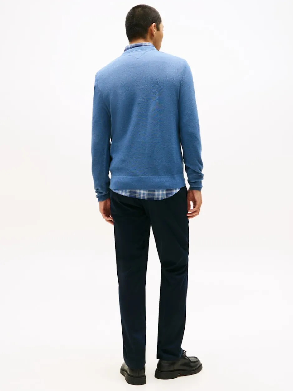 miesten neulepusero K ESSENTIAL STRUCTURE CREW NECK,>Tommy Hilfiger New