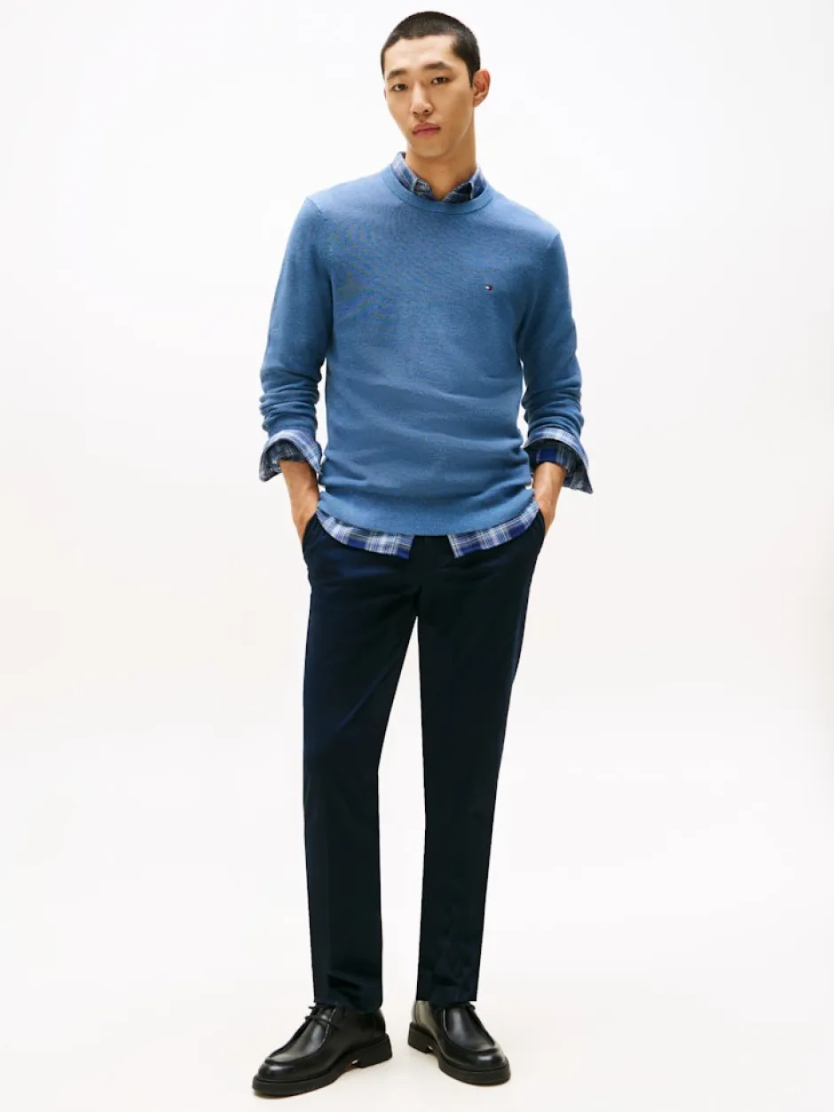 miesten neulepusero K ESSENTIAL STRUCTURE CREW NECK,>Tommy Hilfiger New