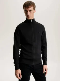 miesten neuletakki PIMA ORG CTN CASHMERE FULL ZIP,>Tommy Hilfiger New