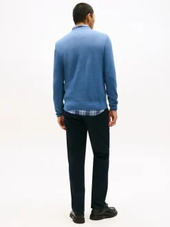 miesten neulepusero K ESSENTIAL STRUCTURE CREW NECK, sininen><noscript><img width=