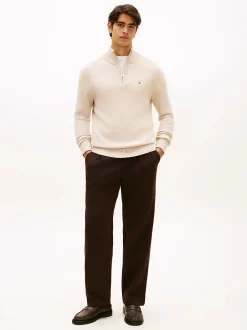 miesten neulepaita Lambswool Zip Mock,><noscript><img width=