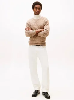 miesten neulepaita Classic Cotton Cable Crew Neck,><noscript><img width=