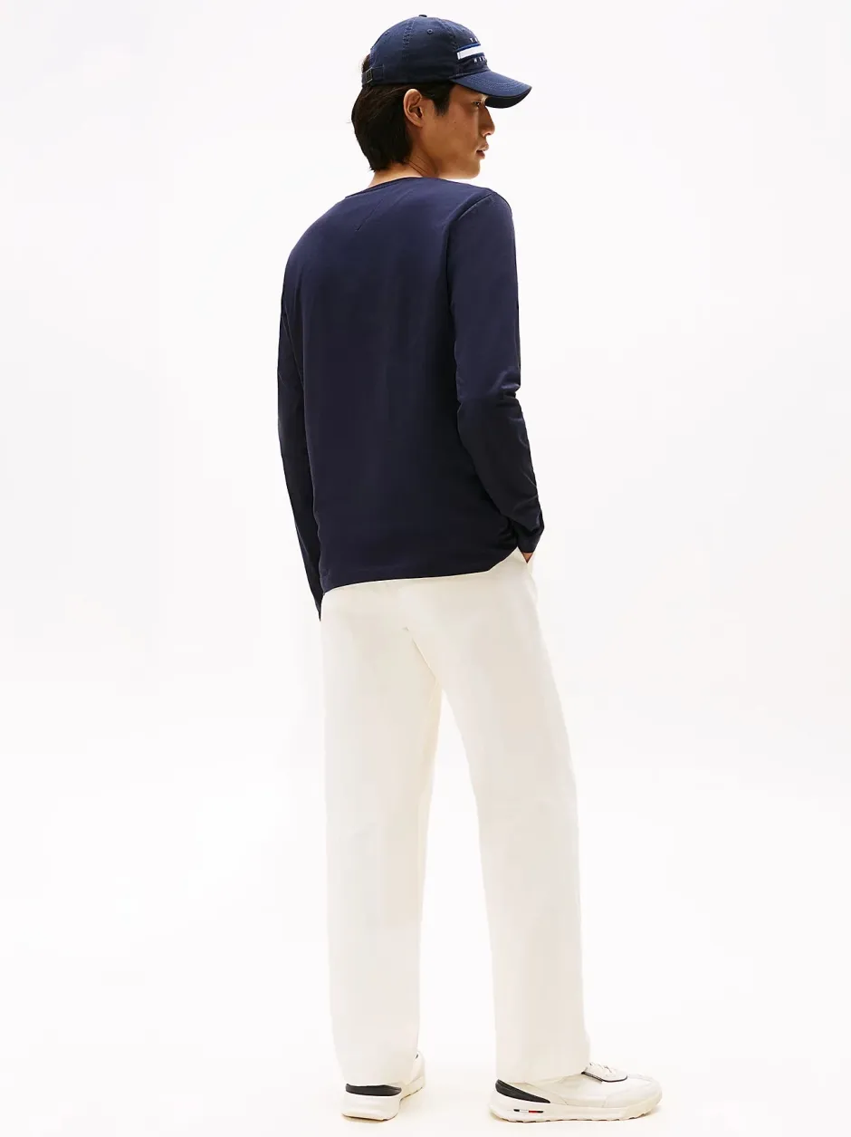 miesten paita, STRECH SLIM FIT LONG SLEEVE TEE>Tommy Hilfiger Outlet