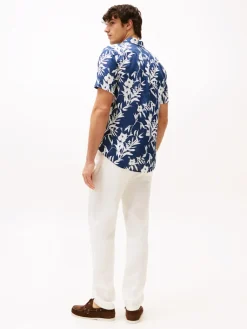 miesten pellavapaita, LINEN TROPICAL PRT SS RF SHIRT>Tommy Hilfiger Hot