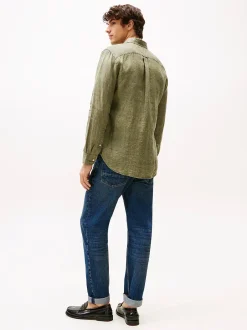 miesten pellavapaita, PIGMENT DYED LINEN SOLID>Tommy Hilfiger Best