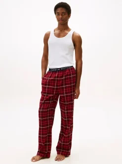 miesten pyjamahousut K FLANNEL PJ PANT WAISTBAND,>Tommy Hilfiger Outlet