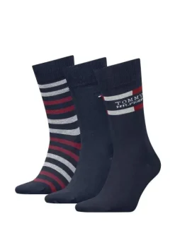 miesten sukat TH MEN SOCK 3P GIFT BOX TOMMY STRIPE,>Tommy Hilfiger Outlet