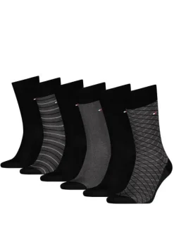 miesten sukat TH MEN SOCK 6P TIN GIFT BOX BIRDEYE,>Tommy Hilfiger Clearance
