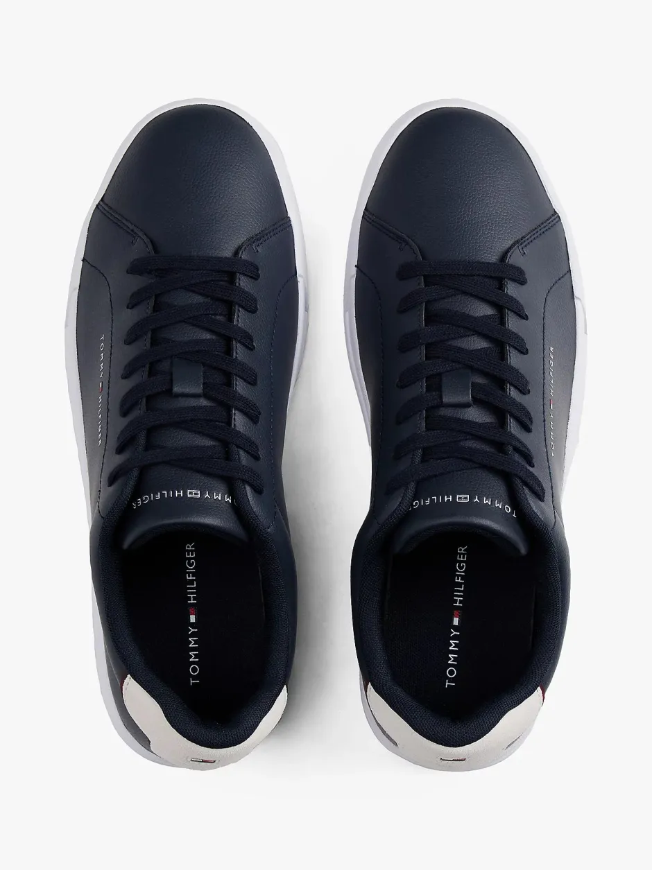 miesten tennarit, TH COURT LEATHER DETAIL ESS>Tommy Hilfiger Clearance