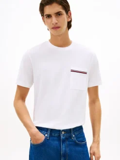 miesten t-paita Global Stripe Pique Pocket Tee,>Tommy Hilfiger Online