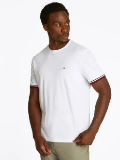miesten t-paita, GLOBAL STRIPE CUFF TEE>Tommy Hilfiger New