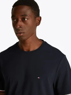 miesten t-paita, GLOBAL STRIPE CUFF TEE><noscript><img width=