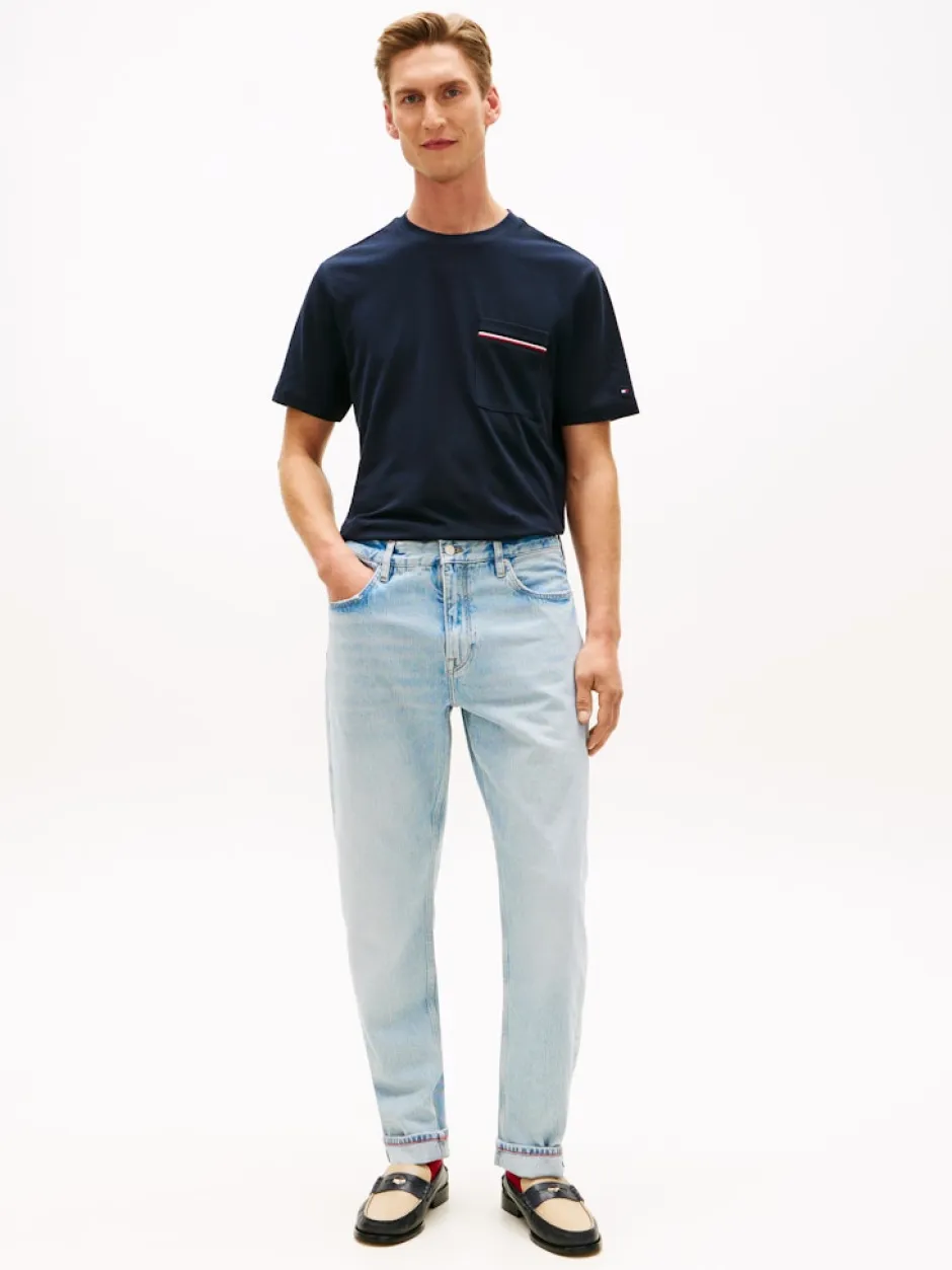 miesten t-paita Global Stripe Pique Pocket Tee,>Tommy Hilfiger Online