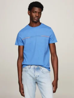 Miesten T-Paita, STRIPE CHEST TEE>Tommy Hilfiger Clearance
