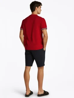 miesten t-paita, GLOBAL STRIPE CUFF TEE>Tommy Hilfiger Discount