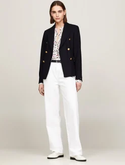 Naisten Bleiseri, PIQUE GOLD BUTTON REGULAR BLAZER>Tommy Hilfiger Hot
