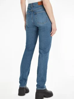 Naisten Farkut, CLASSIC STRAIGHT RW MEL Indigo>Tommy Hilfiger Discount