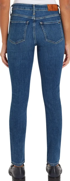 naisten farkut, COMO SKINNY RW MID BLUE Indigo>Tommy Hilfiger New