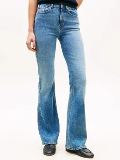 naisten farkut DNM Finn Flare RW, sininen>Tommy Hilfiger Best