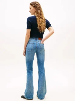 naisten farkut DNM Finn Flare RW, sininen>Tommy Hilfiger Best